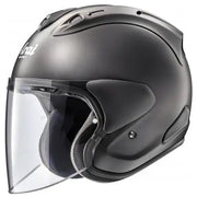 Arai SZ-R EVO motorhelm in mat zwart met premium design en open gezicht constructie voor comfort en veiligheid.
