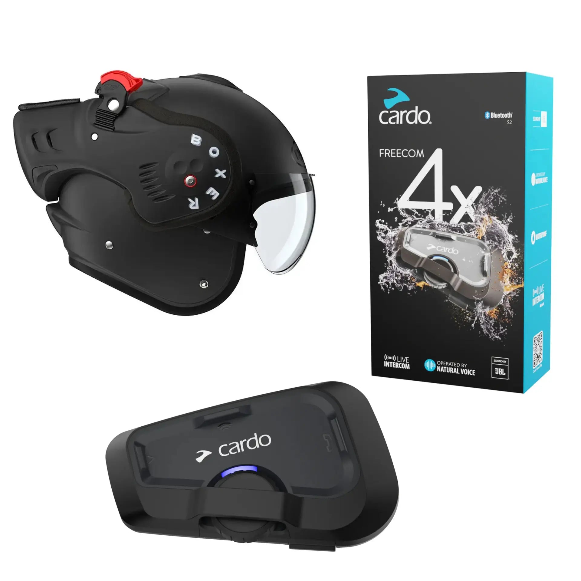 Roof Boxer Alpha Mat Black + Cardo Freecom 4x