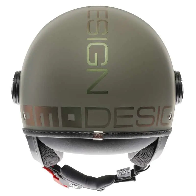 Momo FGTR Classic Flip jethelm in Matt Groen Bronze met opklapbaar vizier en stijlvolle uitstraling.