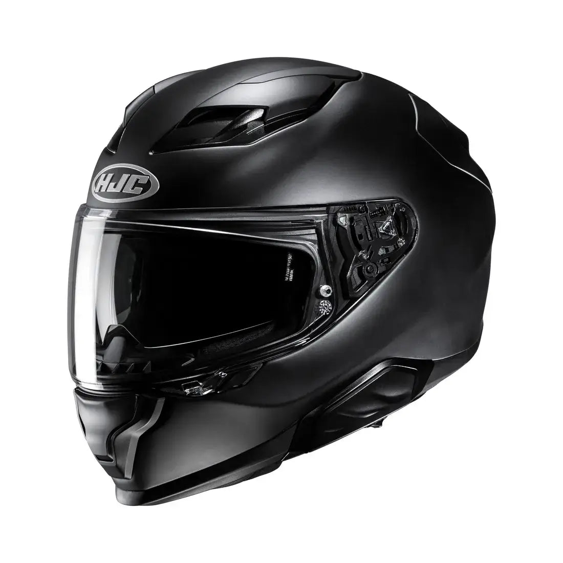 HJC F71 integraalhelm in Mat Zwart met geavanceerd ventilatiesysteem en strak ontwerp.
