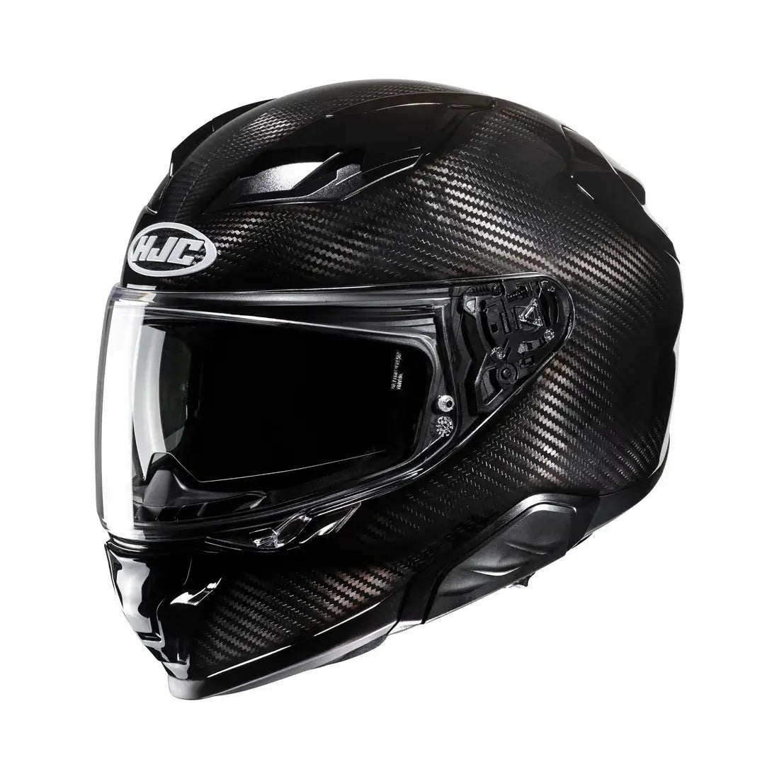 HJC F71 Carbon integraalhelm met lichtgewicht carbonvezelconstructie en geïntegreerd zonnevizier.