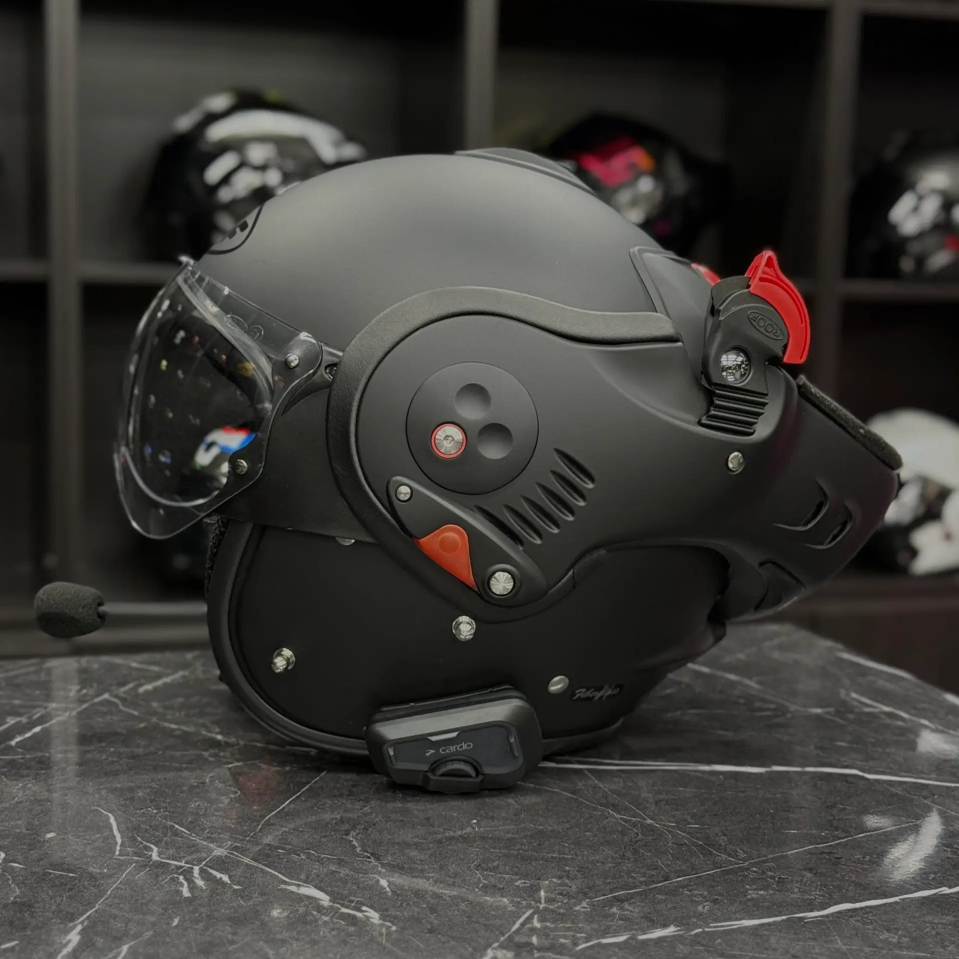 Roof Boxer Alpha Mat Black + Cardo Freecom 4x