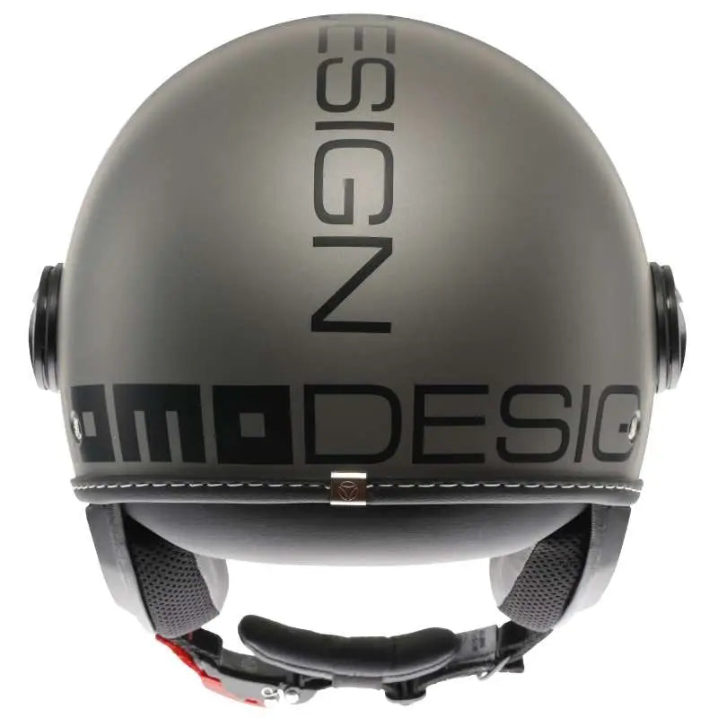 Momo FGTR EVO Mono jethelm in Matt Titanium Frost Zwart met breed vizier en modern design.