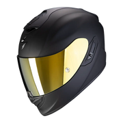 Scorpion Exo-1400 Evo II Air motorhelm in mat zwart met aerodynamisch design en geavanceerde functies.