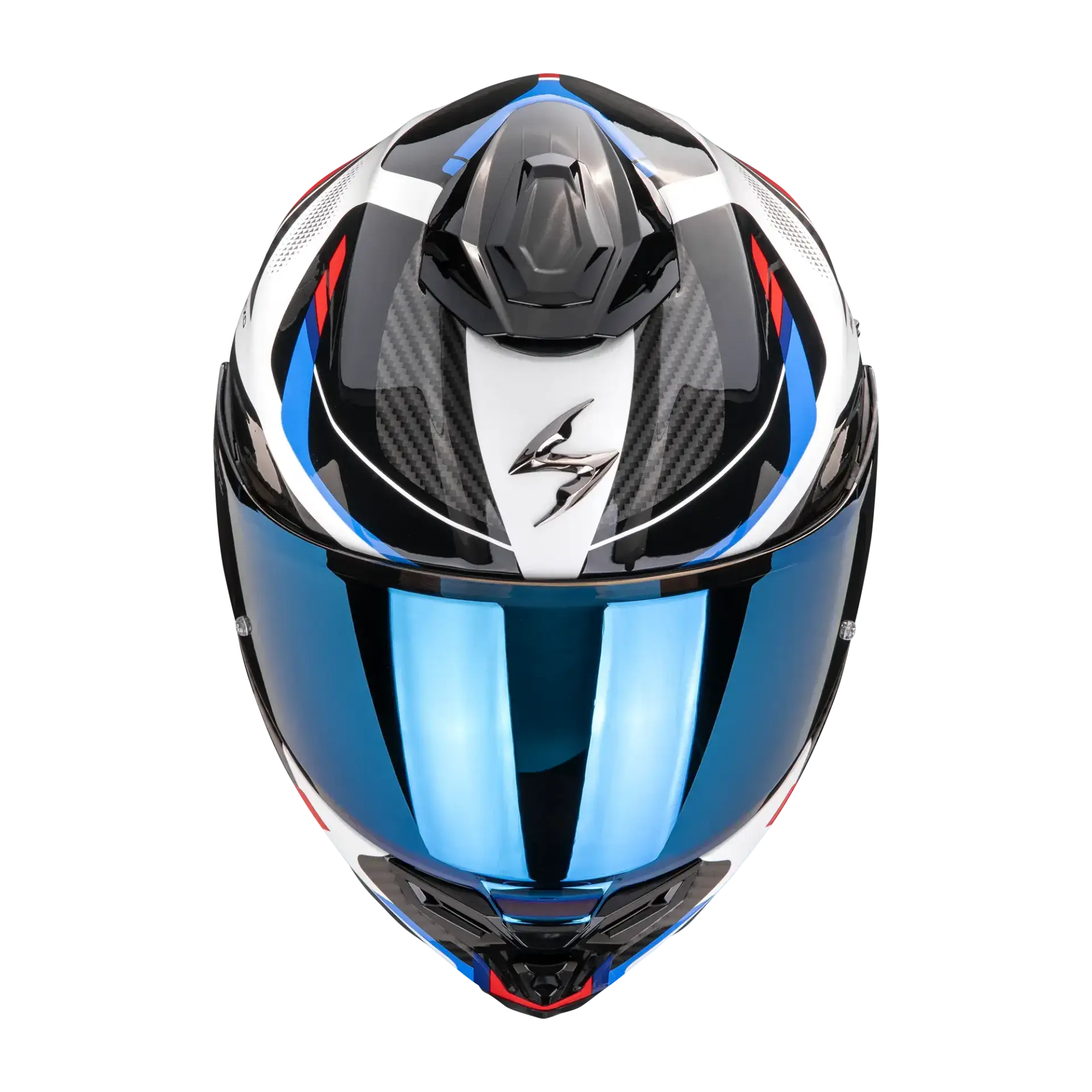 Scorpion EXO-1500 Sleek White Red Blue