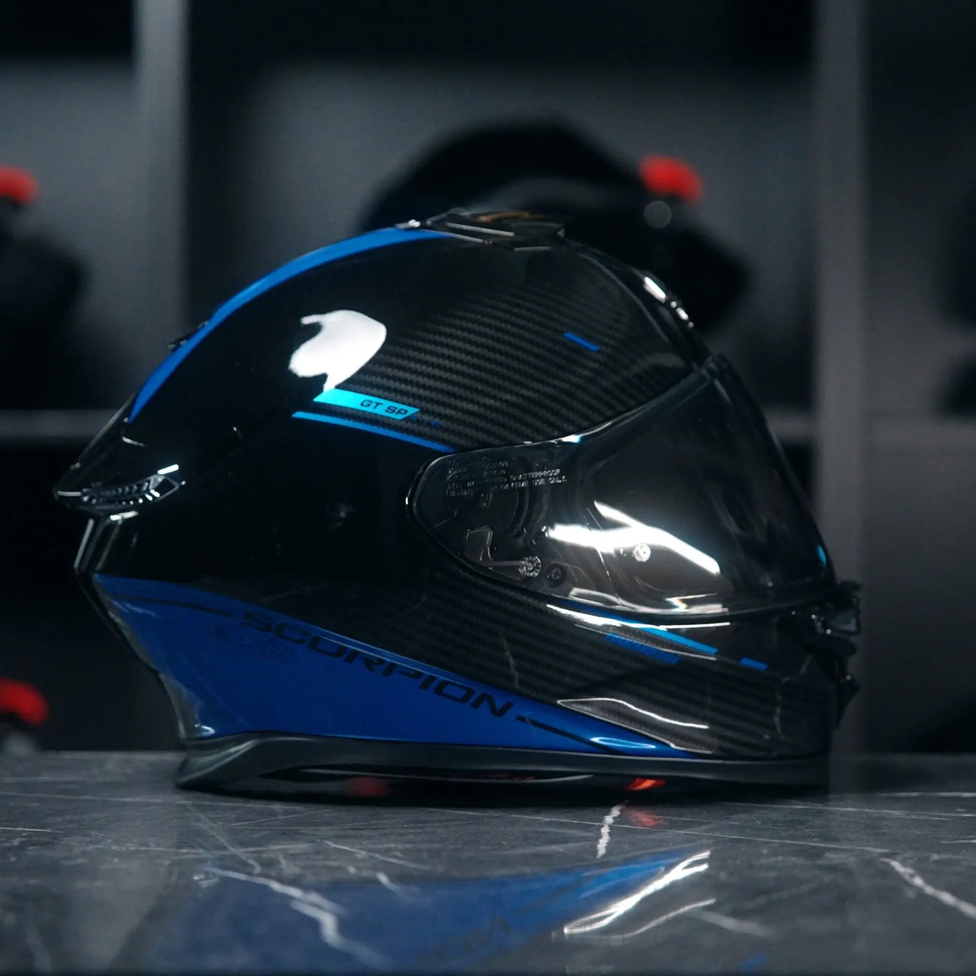 Scorpion EXO-GT SP Air Asphalt Black Blue