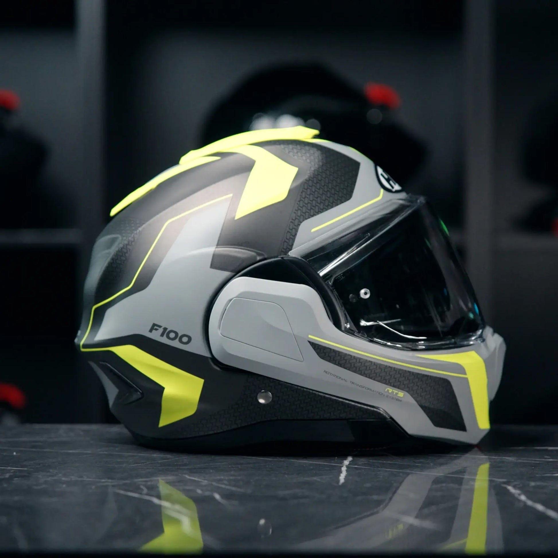 HJC F100 Bios Geel/Grijs