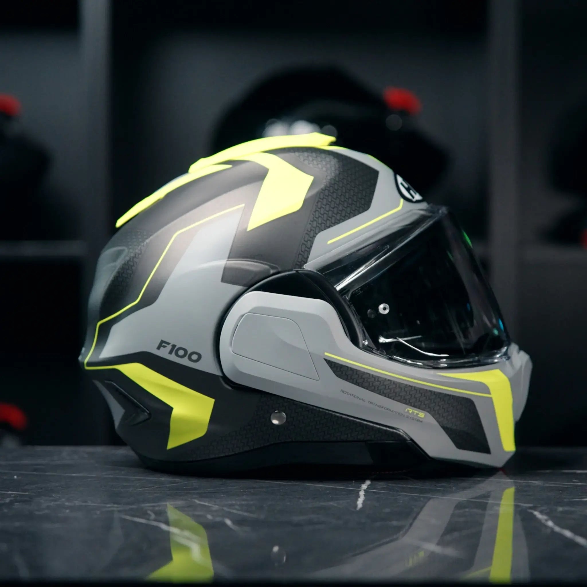 HJC F100 Bios Geel/Grijs