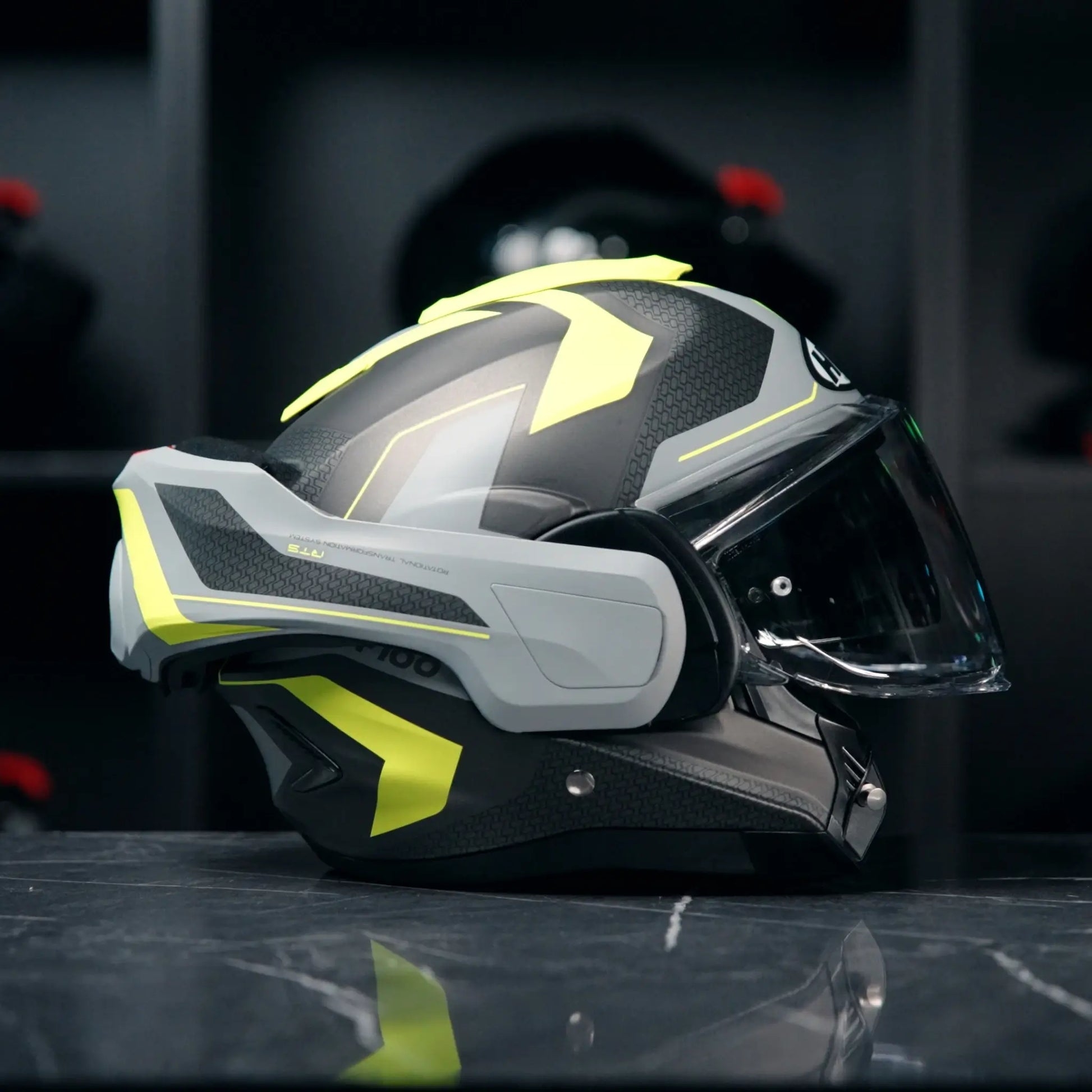 HJC F100 Bios Geel/Grijs