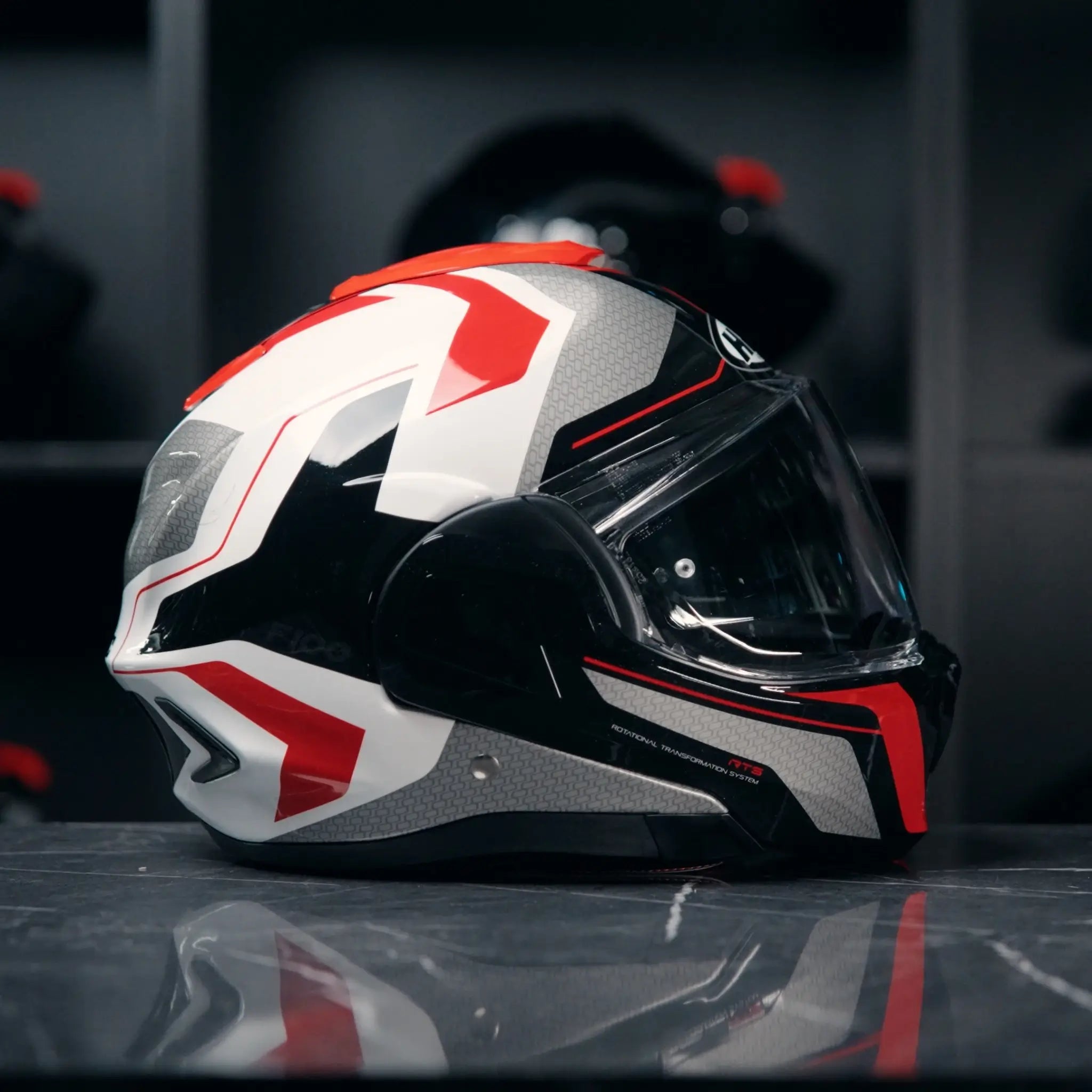 HJC F100 Bios Wit/Rood