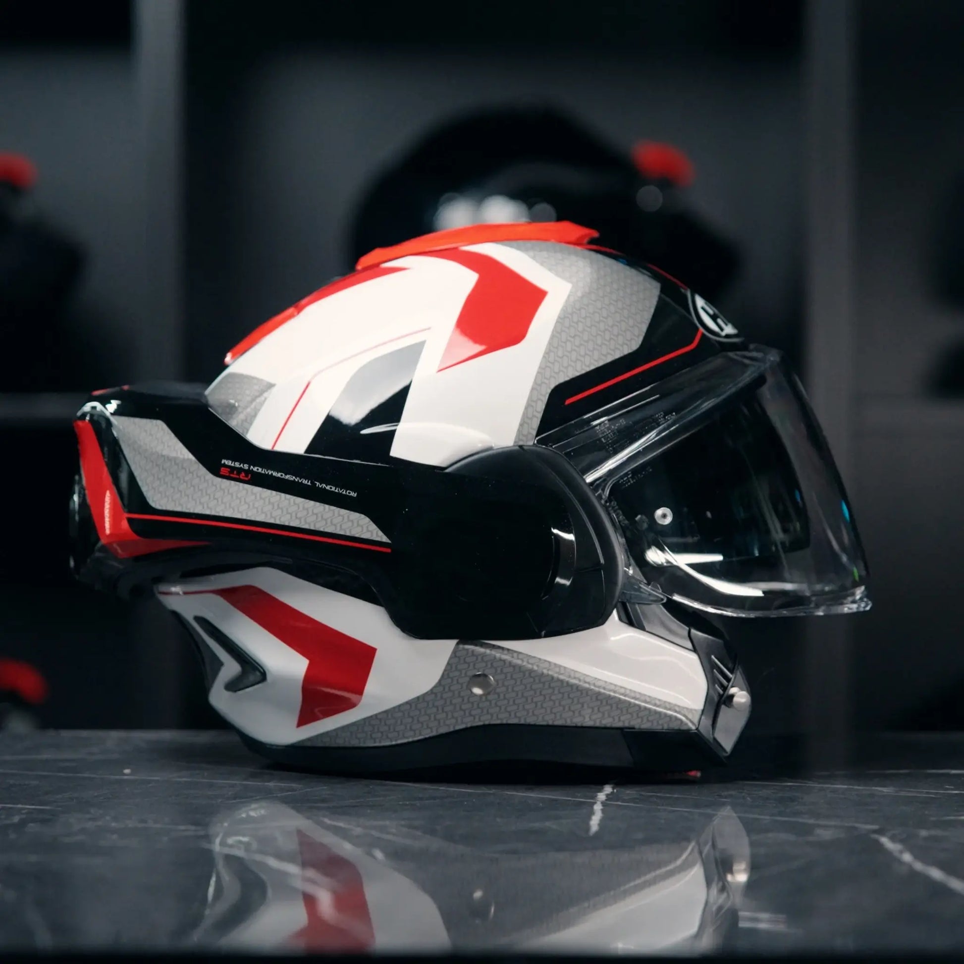 HJC F100 Bios Wit/Rood