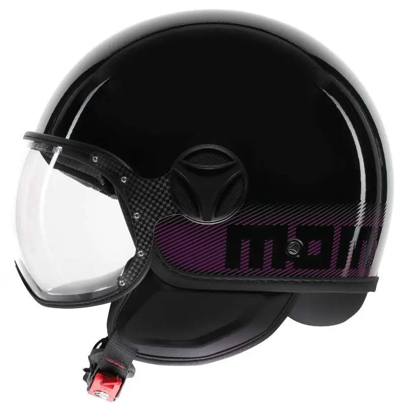 Momo FGTR Classic Stripes Glossy Black Fuxia