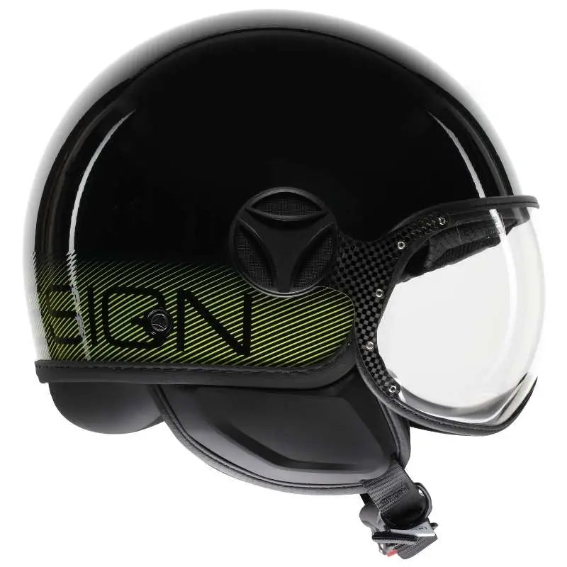 Momo FGTR Classic Stripes Glossy Black Yellow Fluo