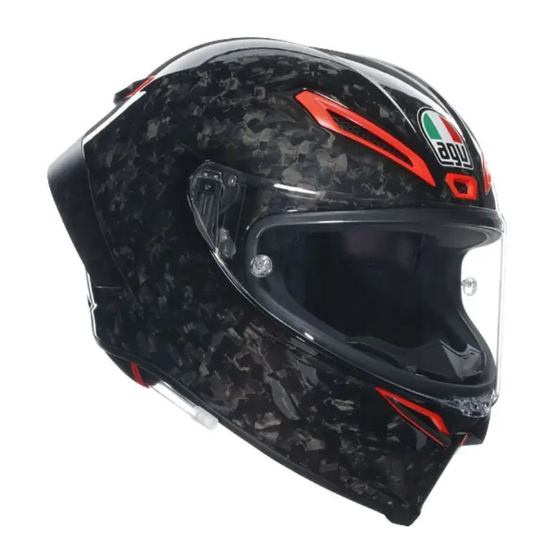 AGV Pista GP RR Italia Carbonio Forgiato integraalhelm met gesmeed carbon design en MotoGP-technologie.
