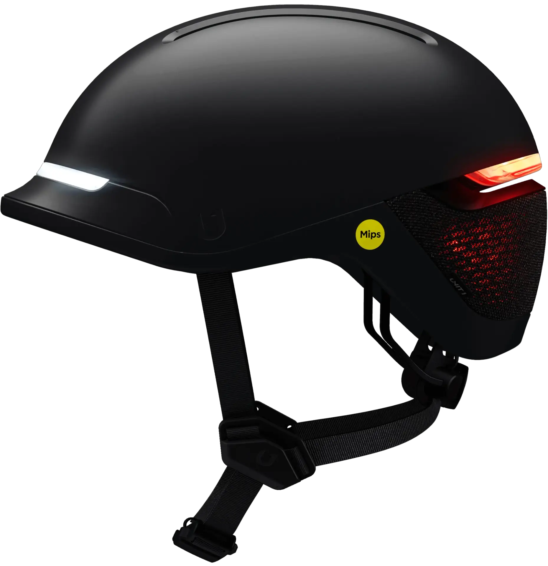 Unit 1 Gear FARO Blackbird helm met geïntegreerde verlichting en modern design in zwart.