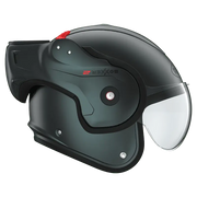 Roof RO9 Boxxer 2 motorhelm in mat petrol kleur met modern design en flip-over systeem.