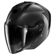 Shark RS Jet Carbon Skin motorhelm in Black Carbon met lichtgewicht design en brede zichtmogelijkheden.