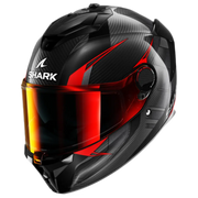 Shark Spartan GT Pro Kultram motorhelm in Carbon Black Red met lichtgewicht design en geavanceerde functies.