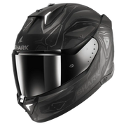 Shark Skwal i3 Linik motorhelm in Mat Black Anthracite met LED-verlichting en strak, modern ontwerp.