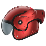 Roof RO9 Boxxer 2 Red motorhelm met modulaire functionaliteit en gedurfde rode afwerking