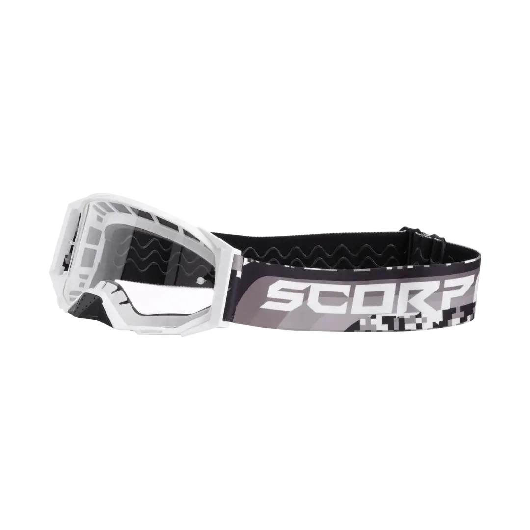 Scorpion Crossbril / Goggle White-Black E24