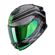 Scorpion EXO-GT SP Air Arten BlaGreen motorhelm met groen vizier en sportief design