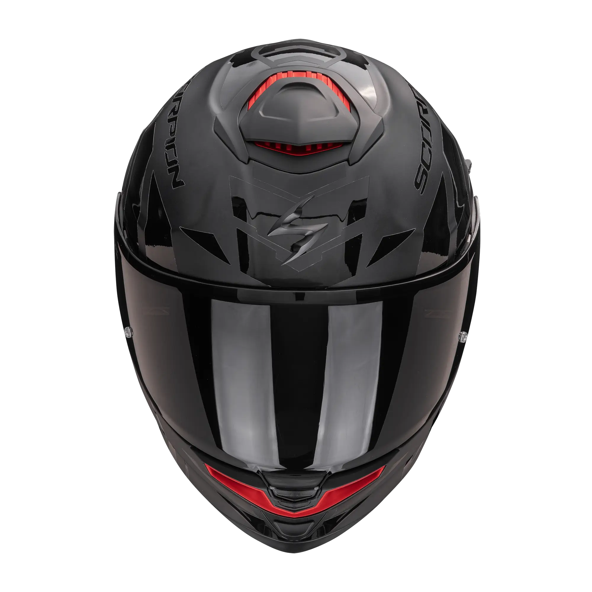 Scorpion EXO-GT SP Air Noble Matt Black Black motorhelm, voorzijde met logo en smoke vizier