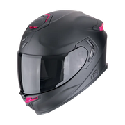 Scorpion EXO-GT SP Air Solid Matt Black Pink motorhelm met matzwarte afwerking en roze details