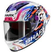 Shark Aeron-GP Replica Zarco GP de France motorhelm met exclusief design en carbonvezel constructie.