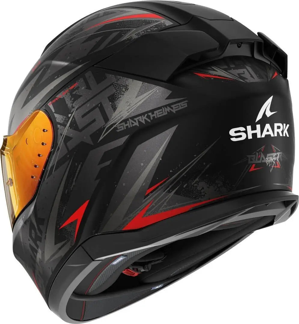 Shark D-Skwal 3 Blast-R Mat Zwart Antraciet Rood KAR