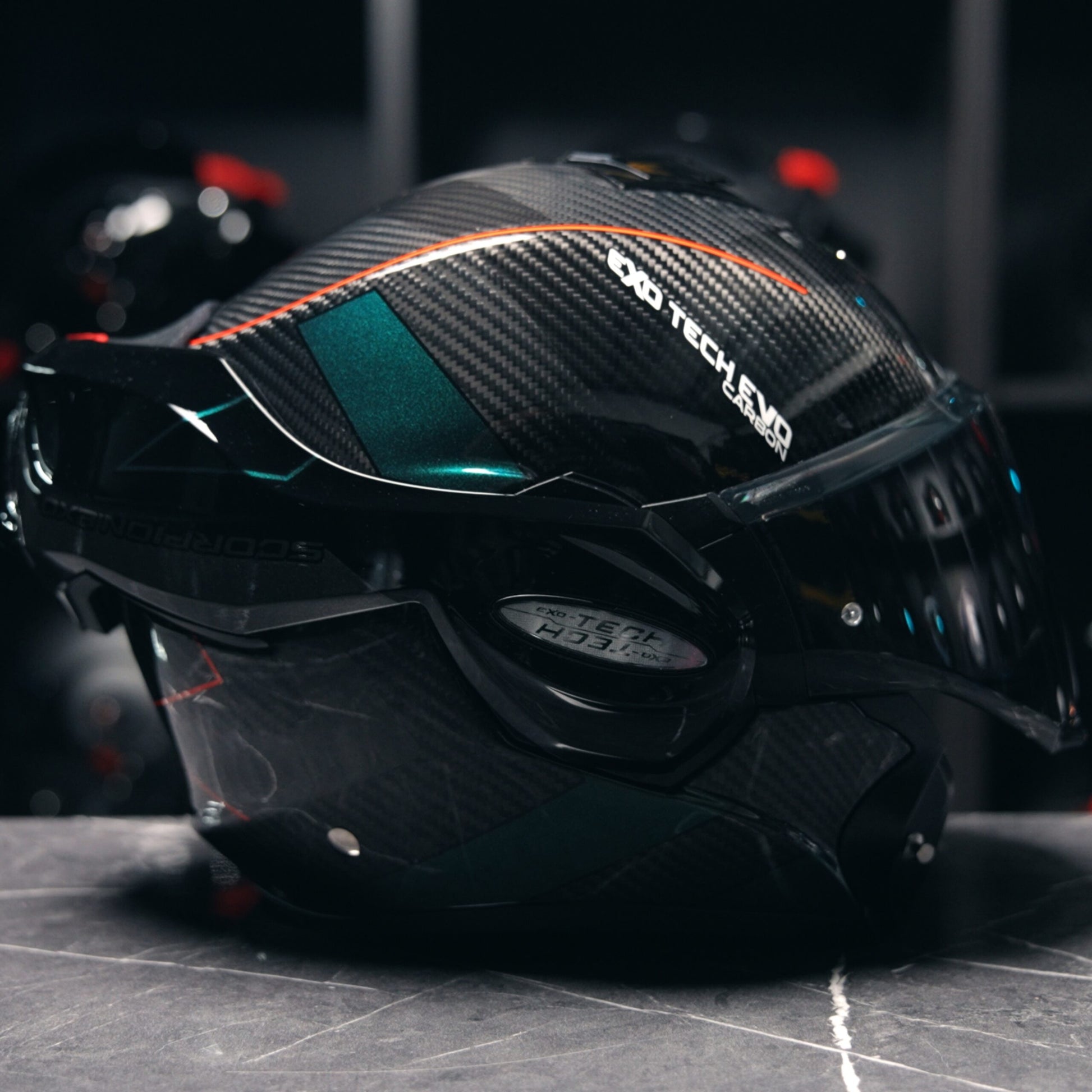 Scorpion Exo-Tech Evo Carbon Cad Black Green