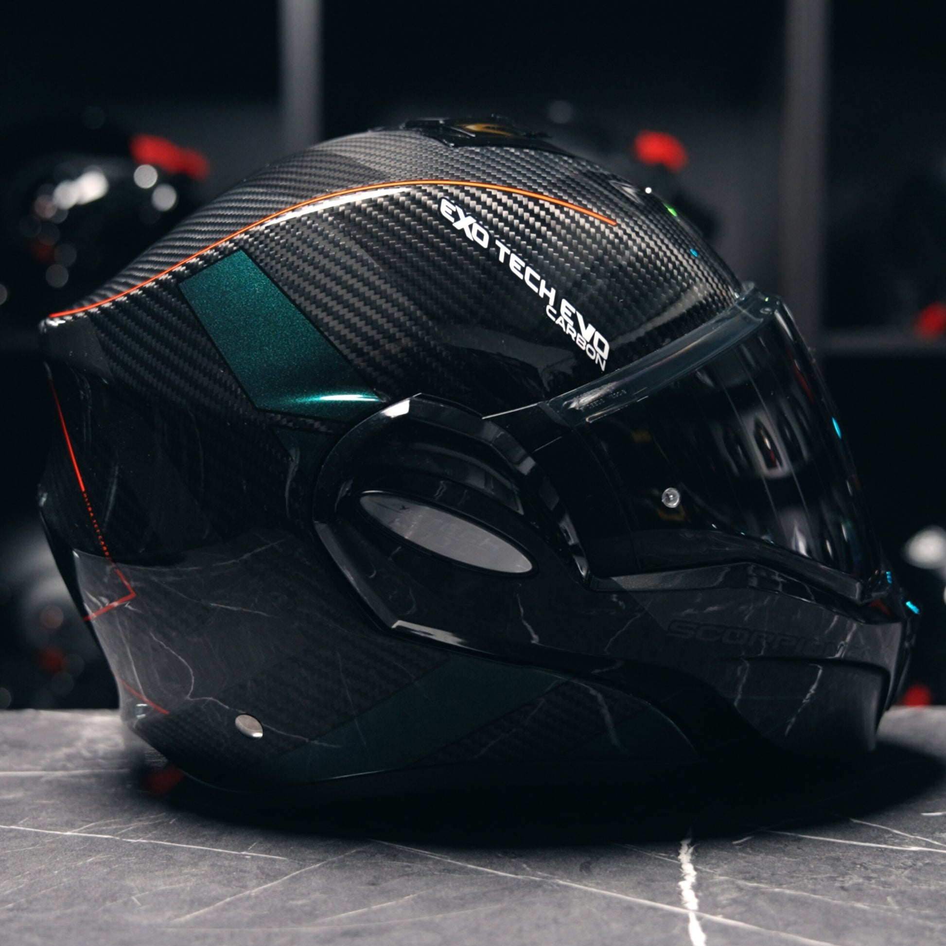 Scorpion Exo-Tech Evo Carbon Cad Black Green