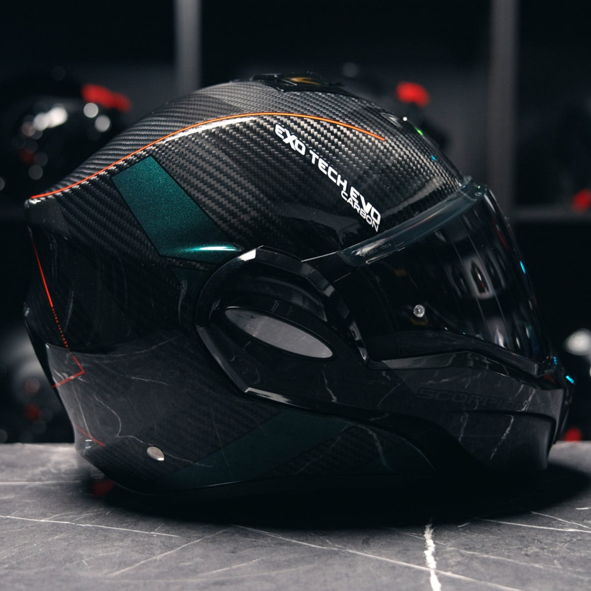 Scorpion Exo-Tech Evo Carbon Cad Black Green