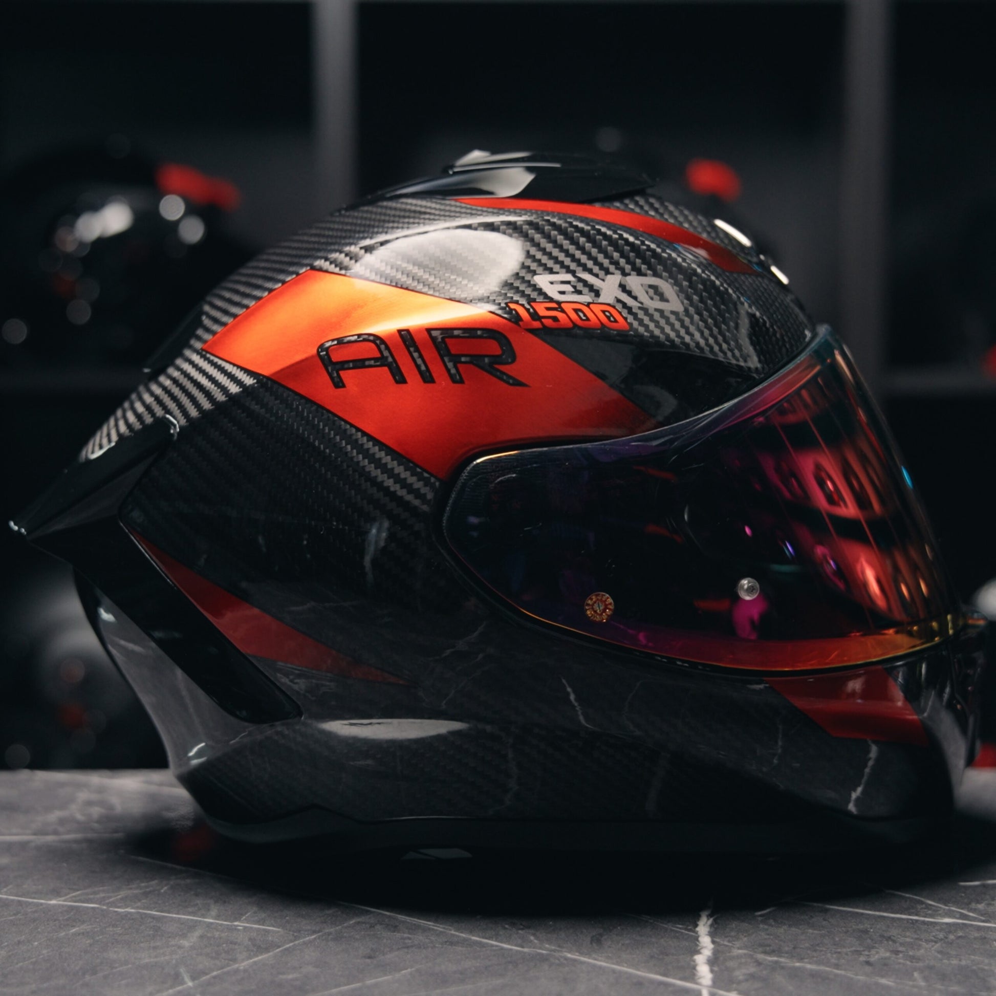 Scorpion EXO-1500 Carbon Platted Black Red