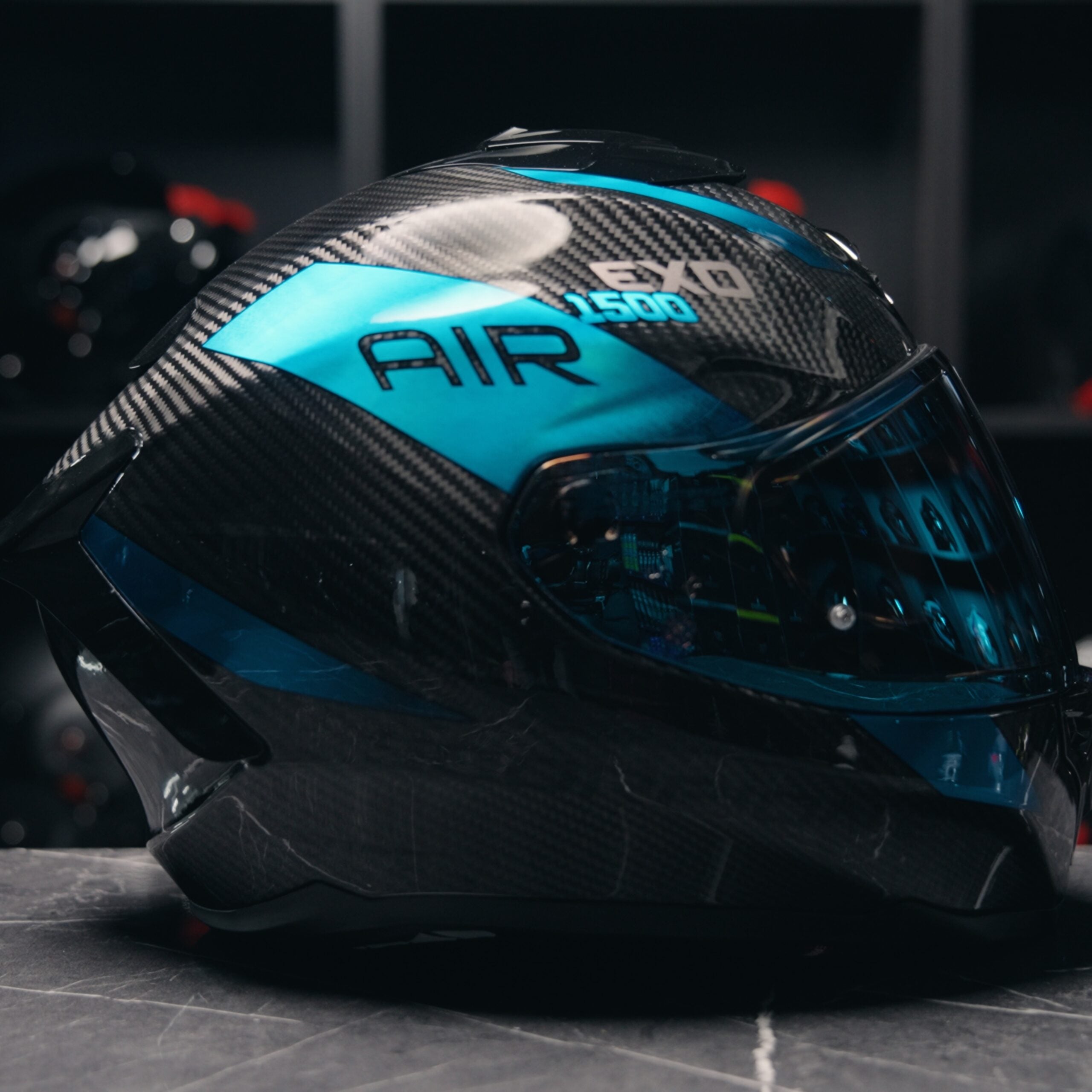 Scorpion EXO-1500 Carbon Platted Black Blue