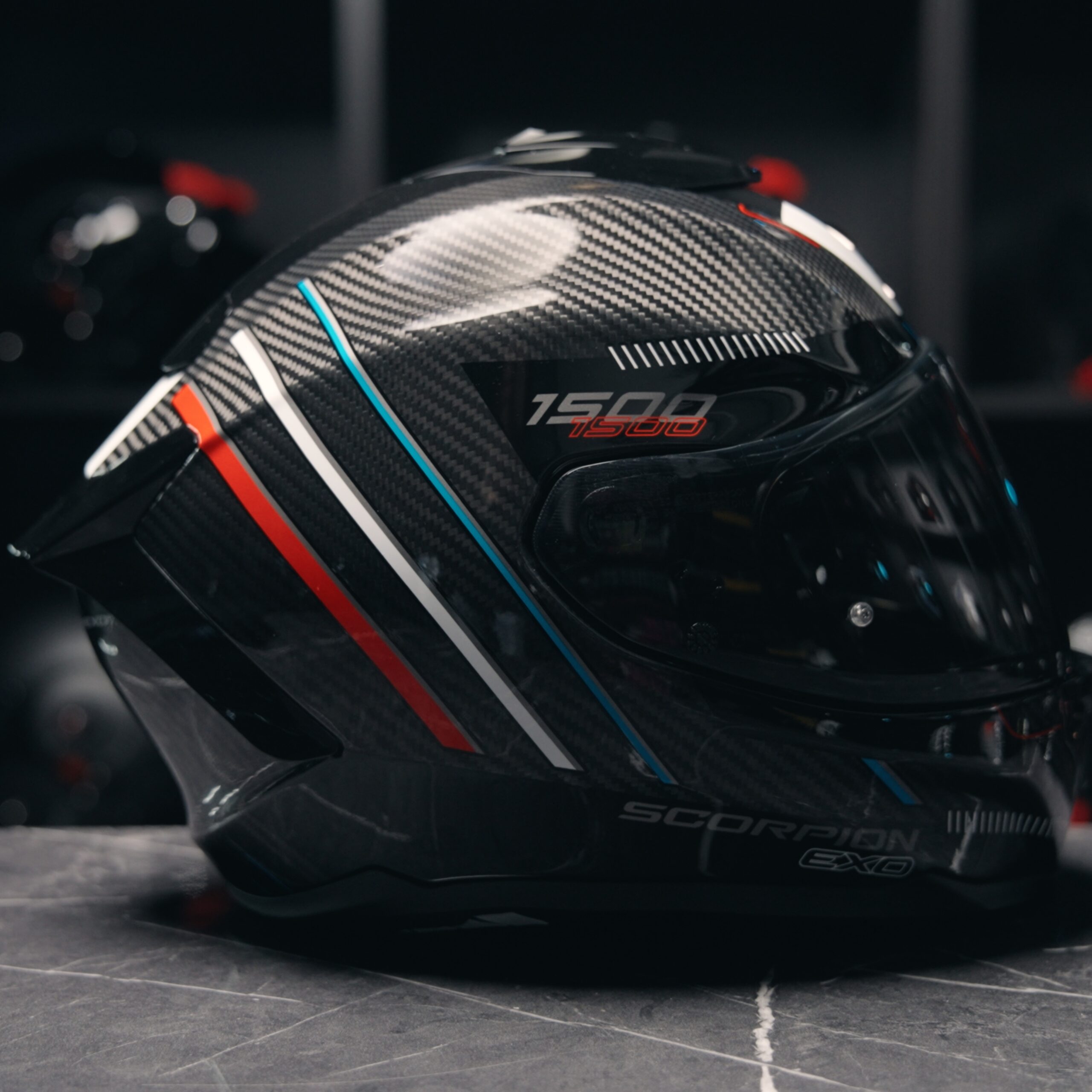 Scorpion EXO-1500 Carbon Zity Black Red Blue