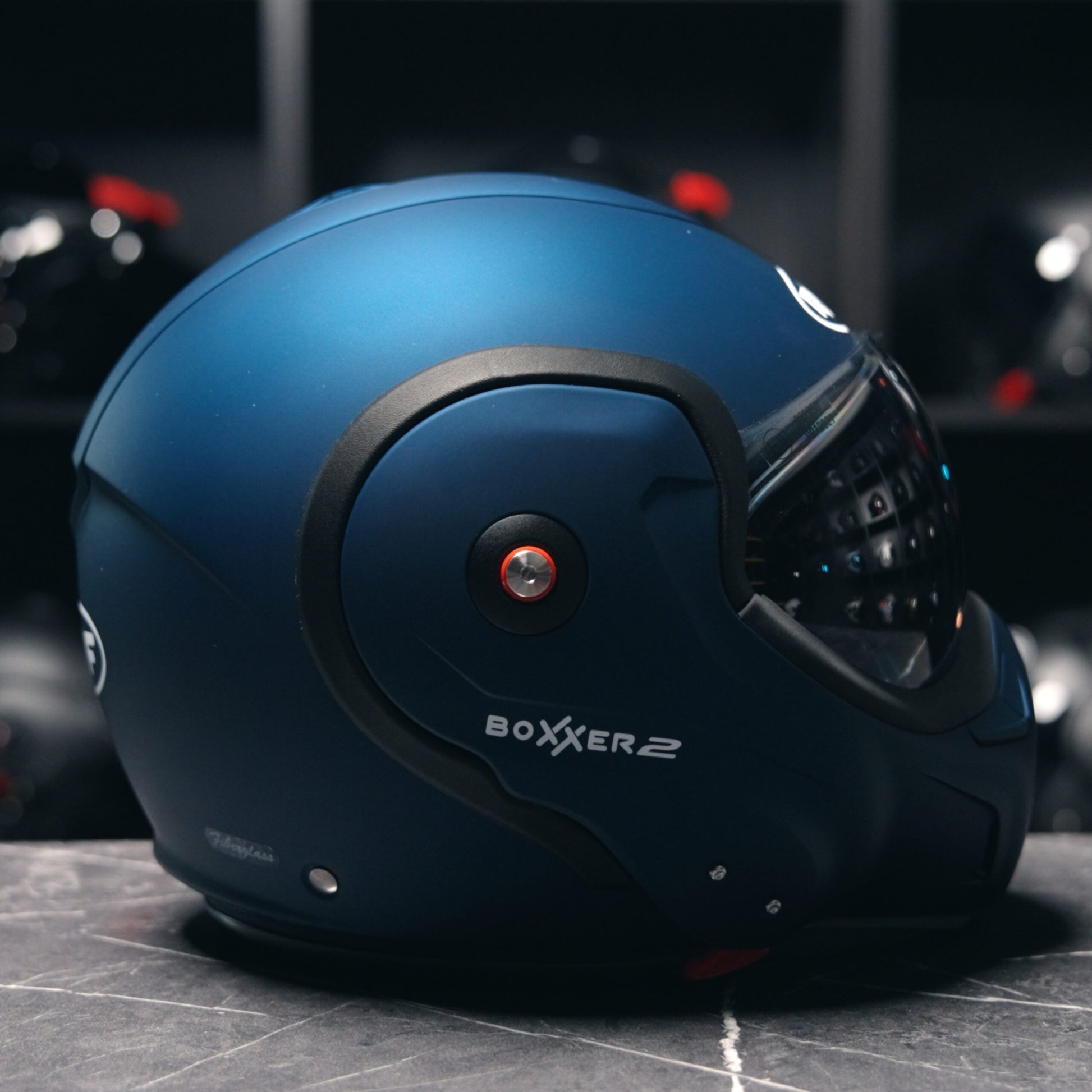 Roof RO9 Boxxer 2 Stripes Dark Blue Matt White