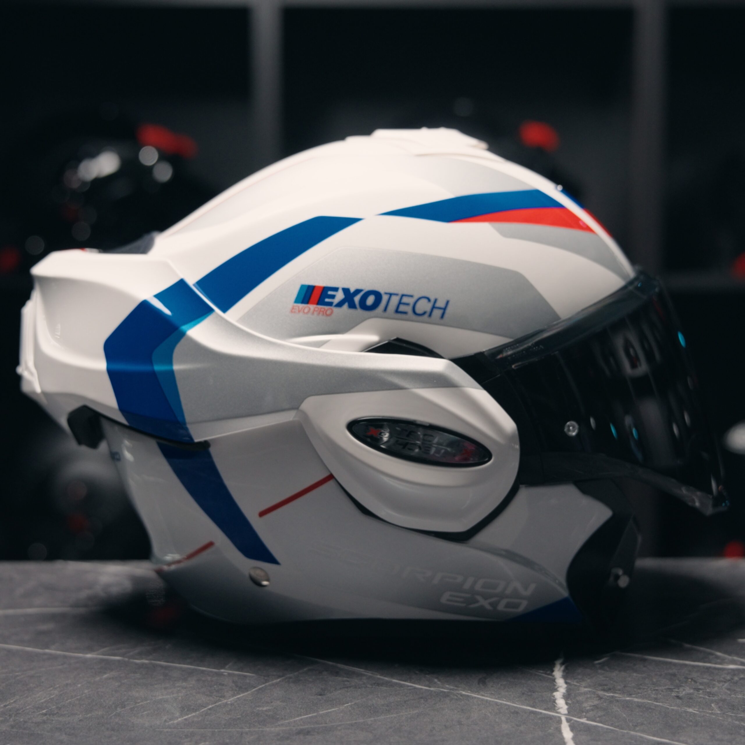Scorpion Exo-Tech Evo Pro Acuti White Blue Red